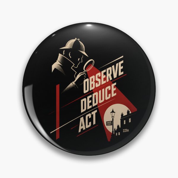 Item preview, Observe Deduce Act Sherlock Holmes Geometric Constructivist Art designed and sold by Fenay Designs.
