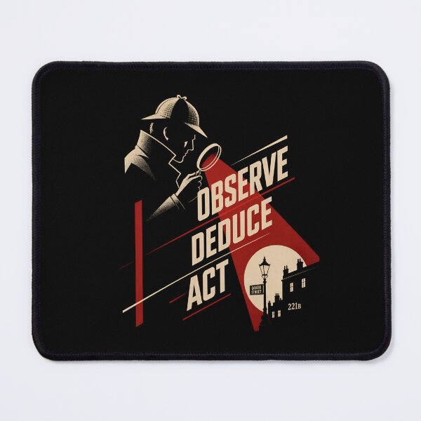 Item preview, Observe Deduce Act Sherlock Holmes Geometric Constructivist Art designed and sold by Fenay Designs.