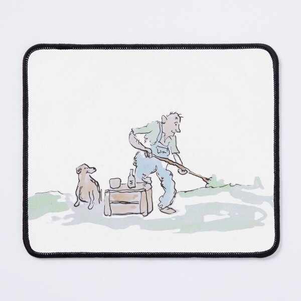 Item preview, Old Man Gardening with dog designed and sold by Inky Fingers Illustrations.