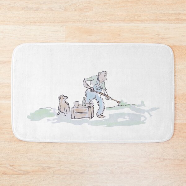 Item preview, Old Man Gardening with dog designed and sold by Inky Fingers Illustrations.