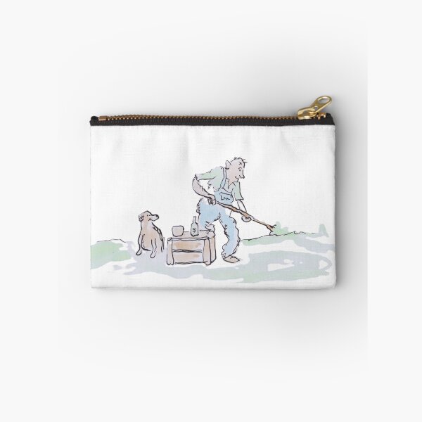 Item preview, Old Man Gardening with dog designed and sold by Inky Fingers Illustrations.