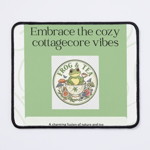 Item preview, Frog & Tea - Whimsical Cottagecore Frog Badge for Tea Lovers & Cozy Gift designed and sold by RedRubyBubble.