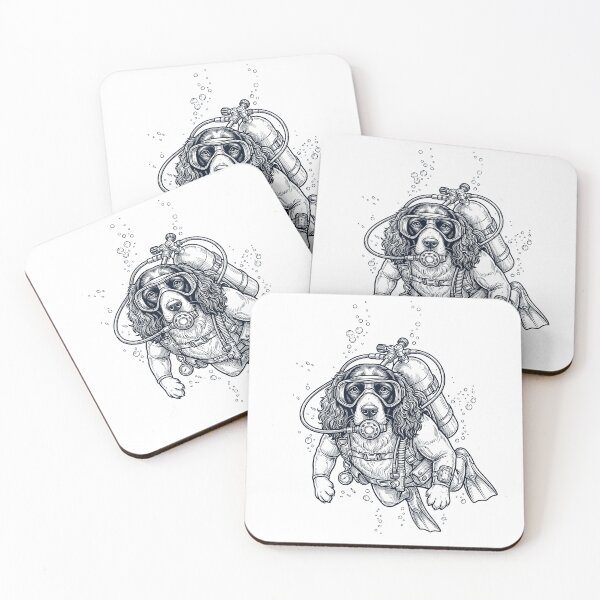 Item preview, English Springer Spaniel Scuba Diving Diver Dog Owner designed and sold by TerryConnells.