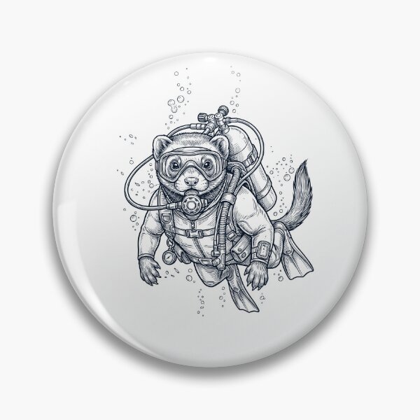 Item preview, Ferret Scuba Diving Diver Animal Lover designed and sold by TerryConnells.