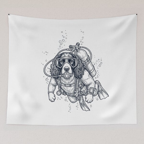 Item preview, English Springer Spaniel Scuba Diving Diver Dog Owner designed and sold by TerryConnells.