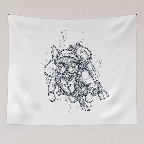 Item preview, French Bulldog Scuba Diving Diver Dog Owner designed and sold by TerryConnells.