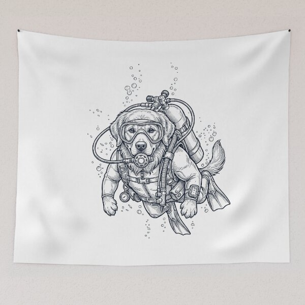 Item preview, Golden Retriever Scuba Diving Diver Dog Owner designed and sold by TerryConnells.
