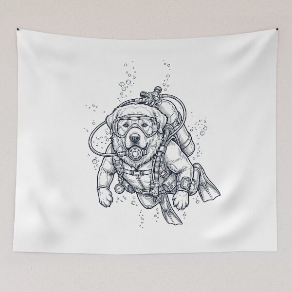 Item preview, Great Pyrenees Scuba Diving Diver Dog Owner designed and sold by TerryConnells.
