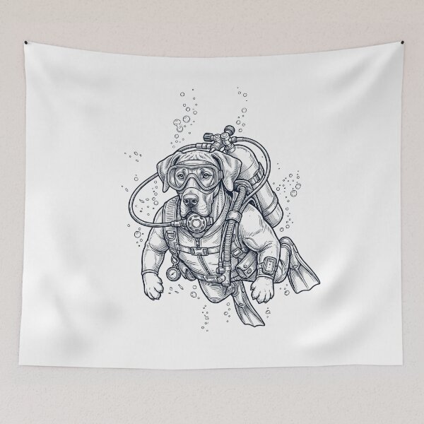 Item preview, Great Dane Scuba Diving Diver Dog Owner designed and sold by TerryConnells.