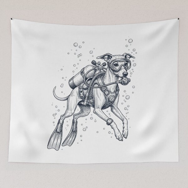 Item preview, Greyhound Scuba Diving Diver Dog Owner designed and sold by TerryConnells.