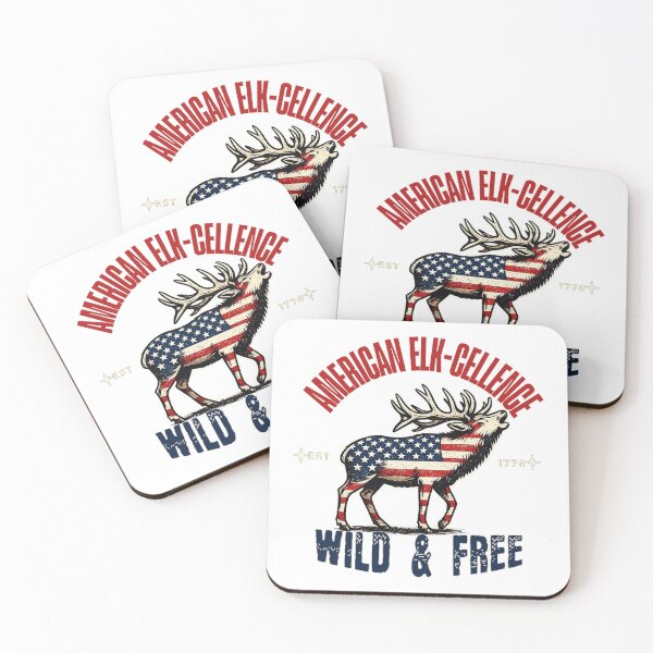 Item preview, American Elk-cellence - Wild & Free Est 1776 - America 250th Anniversary designed and sold by DjFreeq.