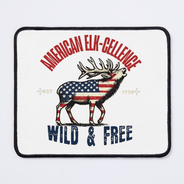 Item preview, American Elk-cellence - Wild & Free Est 1776 - America 250th Anniversary designed and sold by DjFreeq.