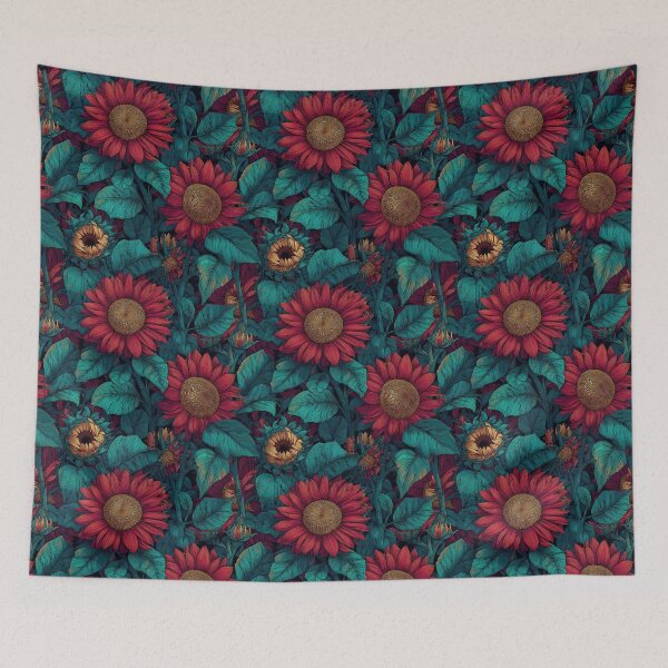 Item preview, Ornamental Sunflower Flower - Tropical Flower Pattern - Valentines Gifts designed and sold by RoyalStarsPatts.