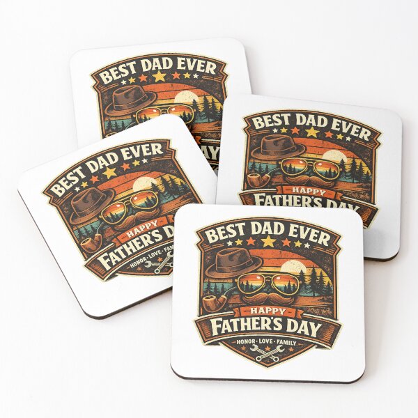 Item preview, Retro Badge Best Dad Ever Father’s Day designed and sold by mbmstores.
