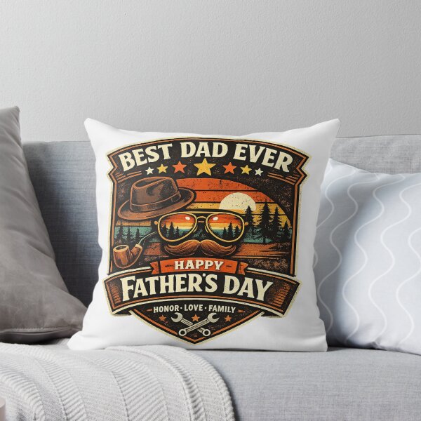 Item preview, Retro Badge Best Dad Ever Father’s Day designed and sold by mbmstores.