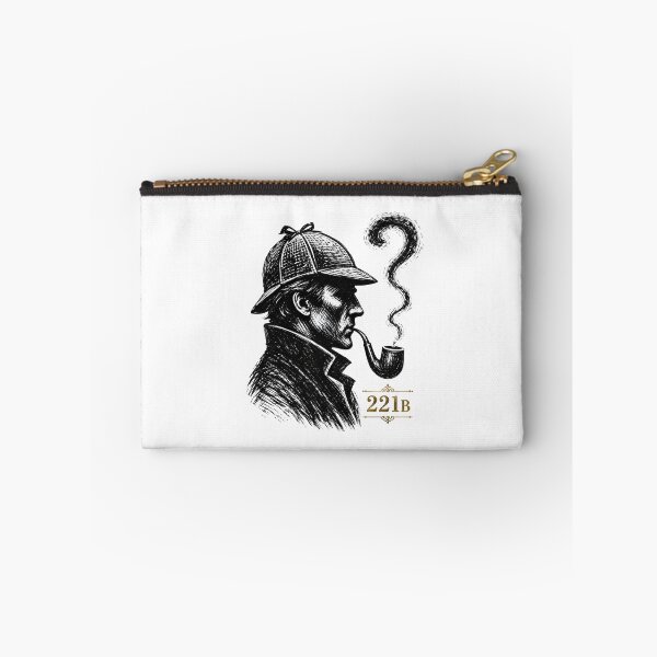 Item preview, Sherlock Holmes 221B Scratchboard Question Mark Pipe Smoke Art designed and sold by Fenay Designs.