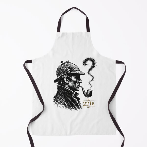 Item preview, Sherlock Holmes 221B Scratchboard Question Mark Pipe Smoke Art designed and sold by Fenay Designs.