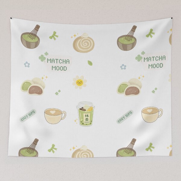 Item preview, Matcha Mood – Cozy Matcha Lover Kawaii Aesthetic Design designed and sold by ravenRM.