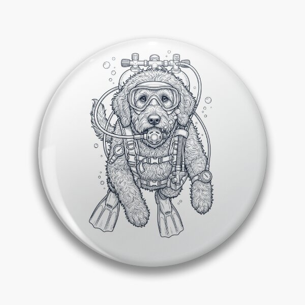Item preview, Goldendoodle Scuba Diving Diver Dog Owner designed and sold by TerryConnells.
