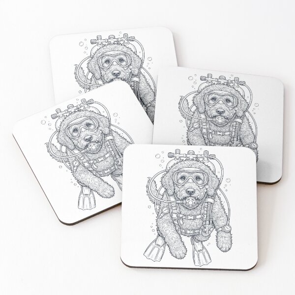 Item preview, Goldendoodle Scuba Diving Diver Dog Owner designed and sold by TerryConnells.