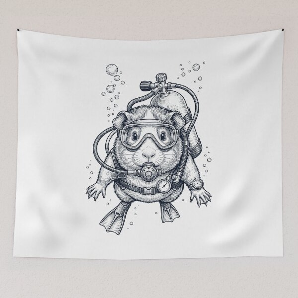 Item preview, Guinea Pig Scuba Diving Diver Animal Lover designed and sold by TerryConnells.