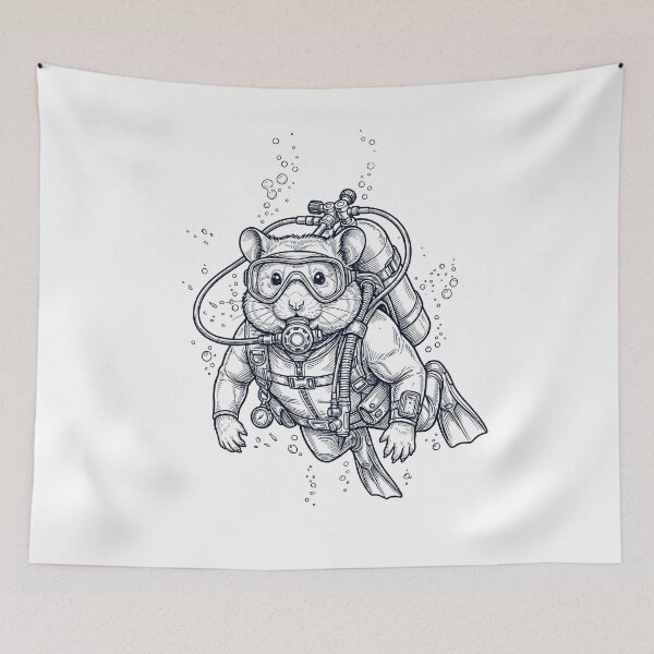 Item preview, Hamster Scuba Diving Diver Animal Lover designed and sold by TerryConnells.