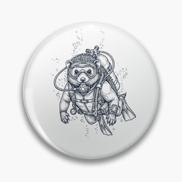 Item preview, Hedgehog Scuba Diving Diver Animal Lover designed and sold by TerryConnells.
