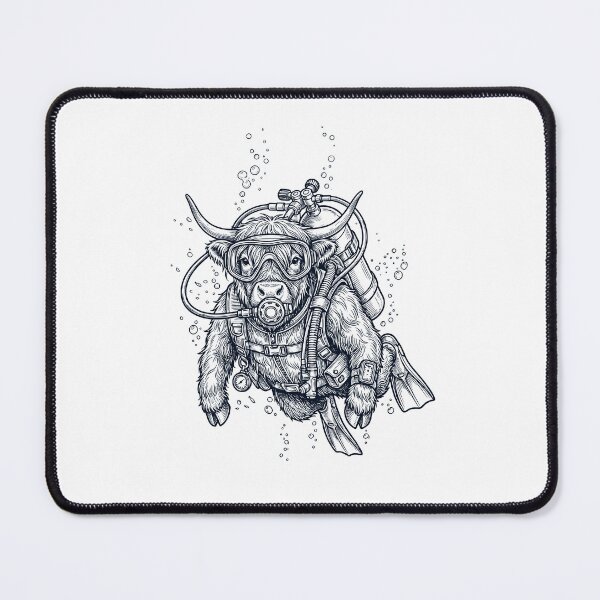 Item preview, Highland Cow Scuba Diving Diver Animal Lover designed and sold by TerryConnells.