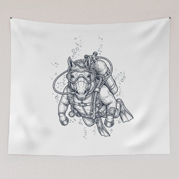 Item preview, Horse Scuba Diving Diver Animal Lover designed and sold by TerryConnells.