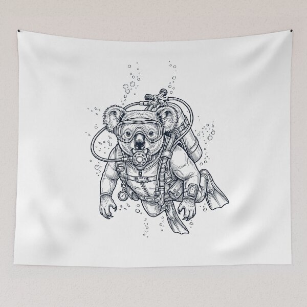 Item preview, Koala Scuba Diving Diver Animal Lover designed and sold by TerryConnells.