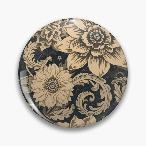 Item preview, Intricate Damask Flowers Mystical Composition Pattern designed and sold by GrinGalore.