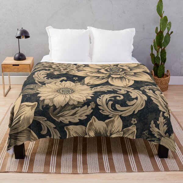Item preview, Intricate Damask Flowers Mystical Composition Pattern designed and sold by GrinGalore.