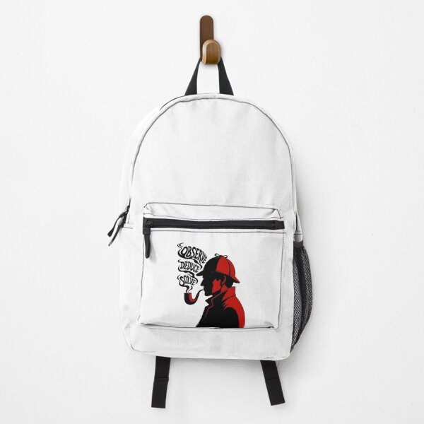 Item preview, Sherlock Holmes Observe Deduce Solve Silhouette Red Art designed and sold by Fenay Designs.