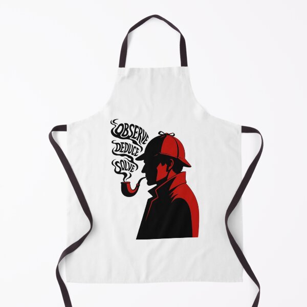 Item preview, Sherlock Holmes Observe Deduce Solve Silhouette Red Art designed and sold by Fenay Designs.