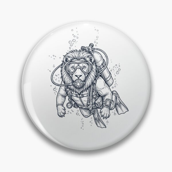 Item preview, Lion Scuba Diving Diver Animal Lover designed and sold by TerryConnells.