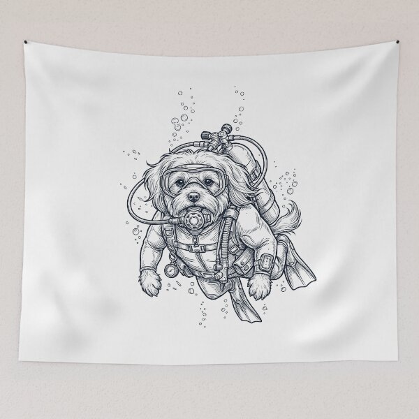 Item preview, Maltese Scuba Diving Diver Dog Owner designed and sold by TerryConnells.