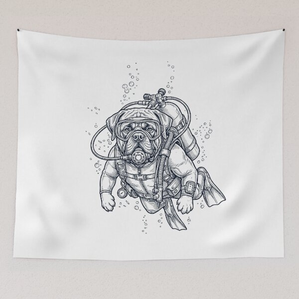 Item preview, Mastiff Scuba Diving Diver Dog Owner designed and sold by TerryConnells.