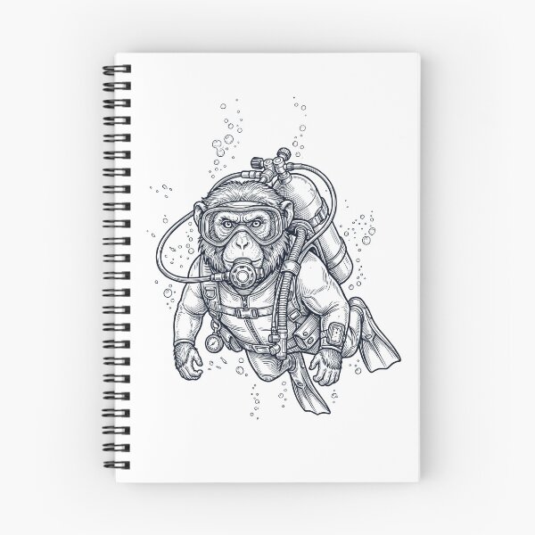 Item preview, Monkey Scuba Diving Diver Animal Lover designed and sold by TerryConnells.