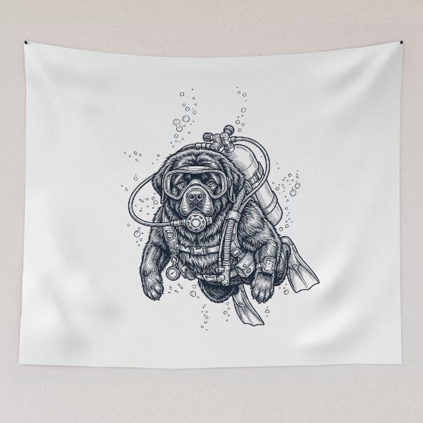 Item preview, Newfoundland Scuba Diving Diver Dog Owner designed and sold by TerryConnells.