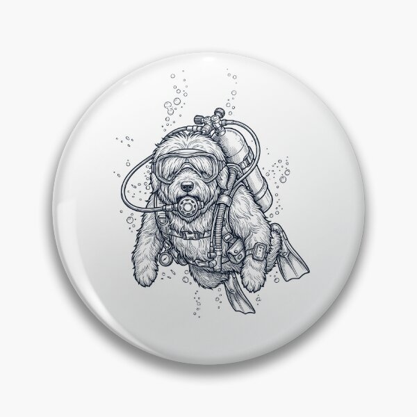 Item preview, Old English Sheepdog Scuba Diving Diver Dog Owner designed and sold by TerryConnells.