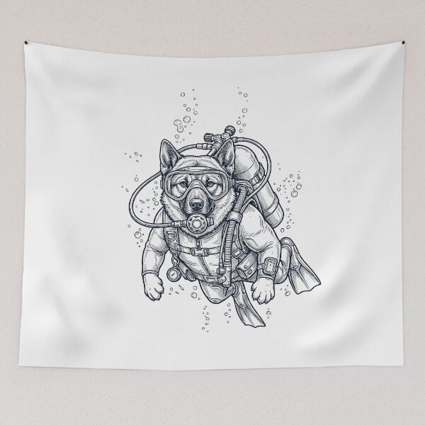Item preview, Norwegian Elkhound Scuba Diving Diver Dog Owner designed and sold by TerryConnells.