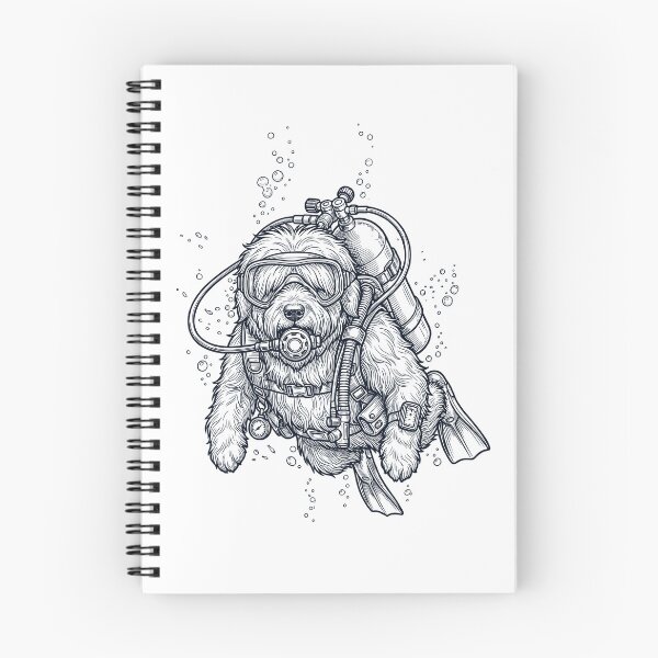 Item preview, Old English Sheepdog Scuba Diving Diver Dog Owner designed and sold by TerryConnells.