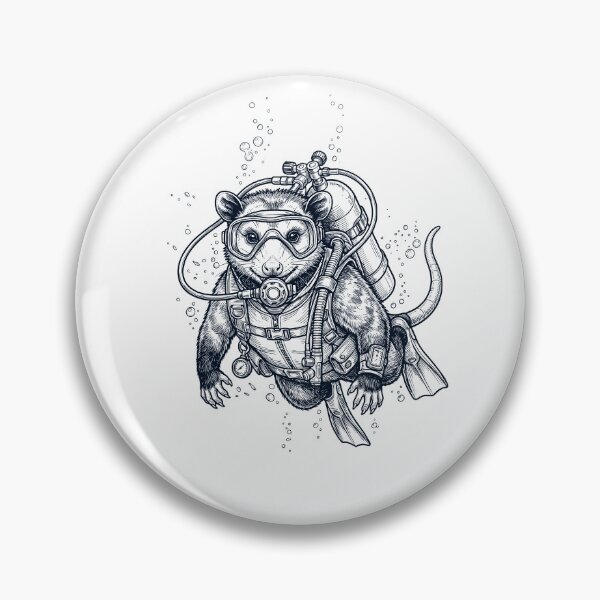 Item preview, Opossum Scuba Diving Diver Animal Lover designed and sold by TerryConnells.