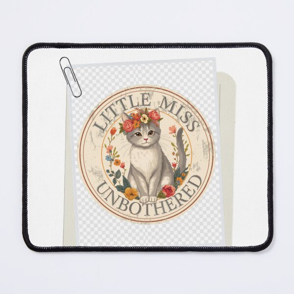 Item preview, Little Miss Unbothered - Funny Cat Badge for Unbothered & Cat Lover Gift designed and sold by RedRubyBubble.