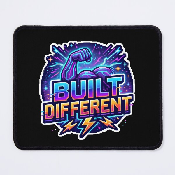 Item preview, Built Different Pixel Flex designed and sold by Zack's Digital Threads.