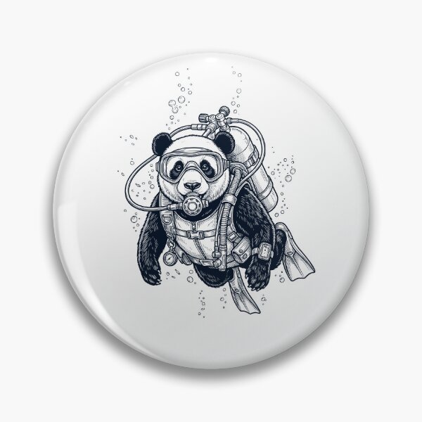 Item preview, Panda Scuba Diving Diver Animal Lover designed and sold by TerryConnells.