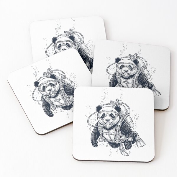 Item preview, Panda Scuba Diving Diver Animal Lover designed and sold by TerryConnells.