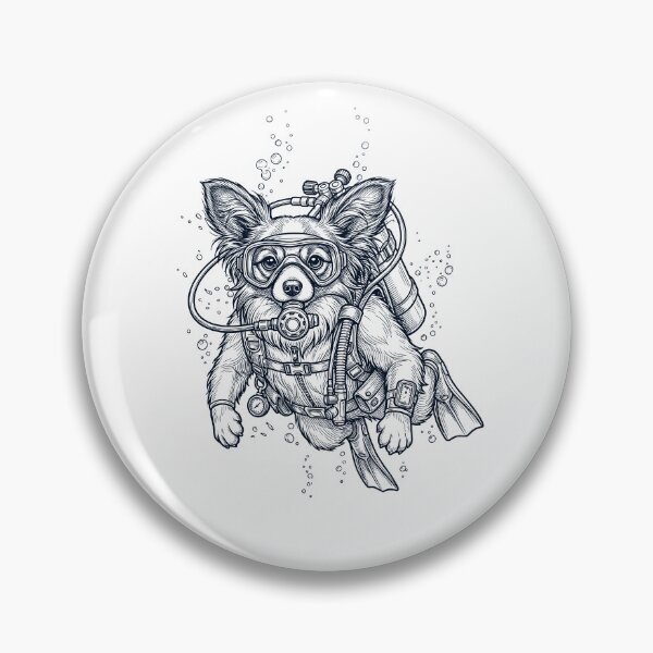 Item preview, Papillon Scuba Diving Diver Dog Owner designed and sold by TerryConnells.
