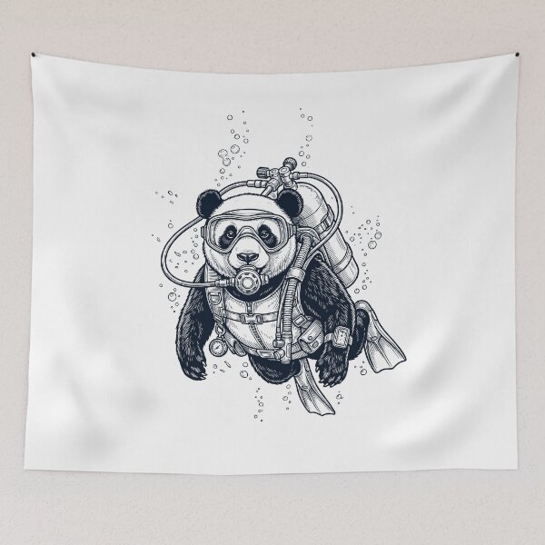 Item preview, Panda Scuba Diving Diver Animal Lover designed and sold by TerryConnells.