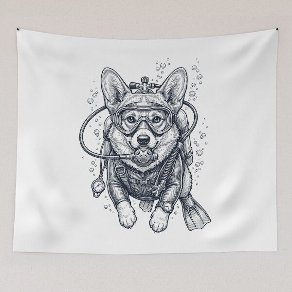 Item preview, Pembroke Welsh Corgi Scuba Diving Diver Dog Owner designed and sold by TerryConnells.